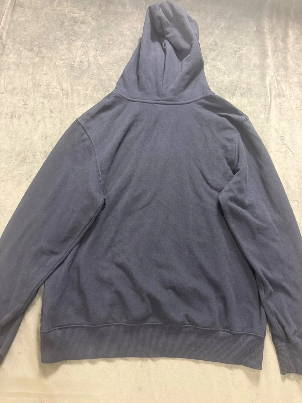The North Face Men's Blue Graphic Logo Pullover Hoodie Fleece Cotton L